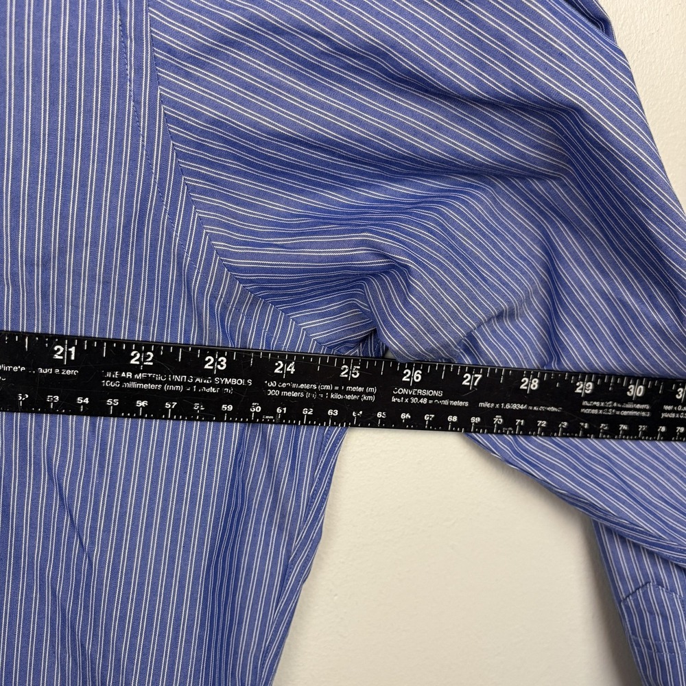 Brooks Brothers Shirts Mens 17 34/35 17-4/5 Blue Red Non Iron Cotton Dress Lot - Picture 11 of 13
